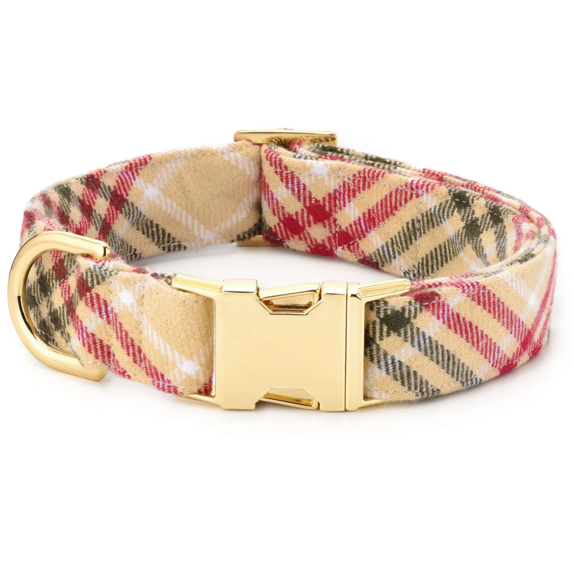 Eggnog Plaid Flannel Lady Bow Collar