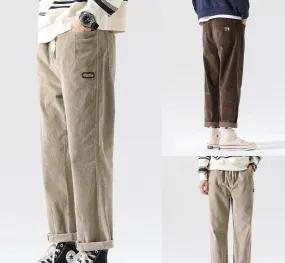 Elastic Waist Corduroy Pants