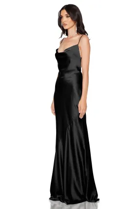 Entice Drape Gown in Black