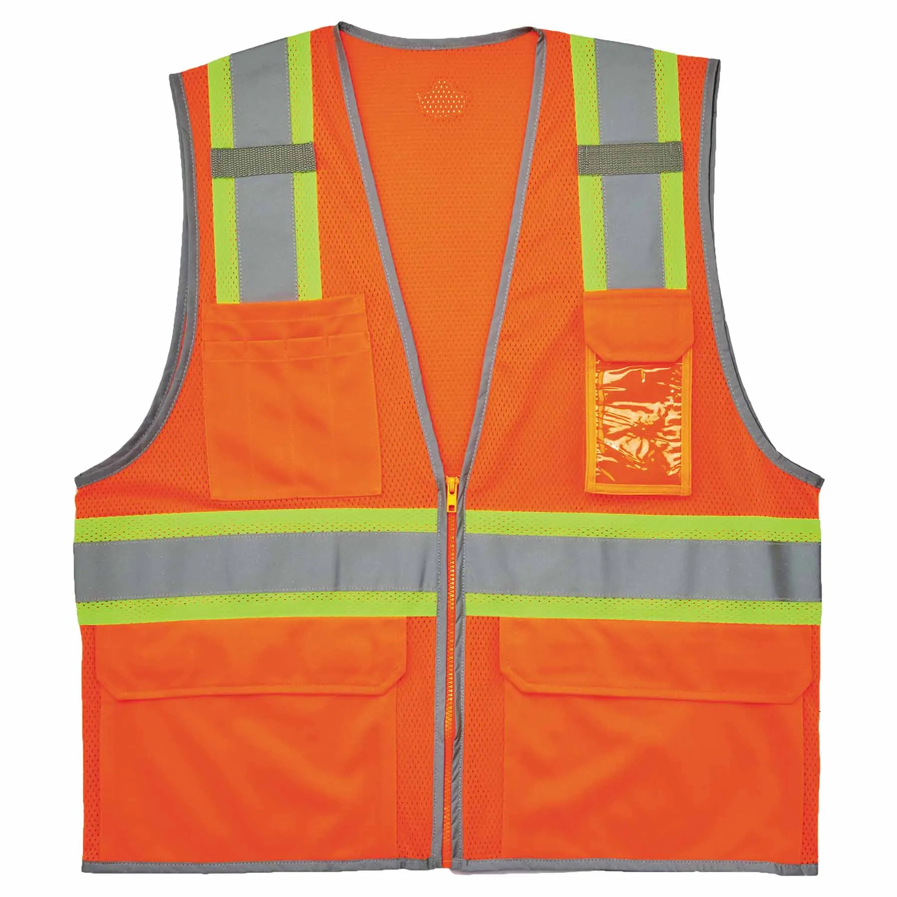 Ergodyne 24577 8246Z-S 3XL Orange Class 2 Two-Tone Mesh Vest - Single Size