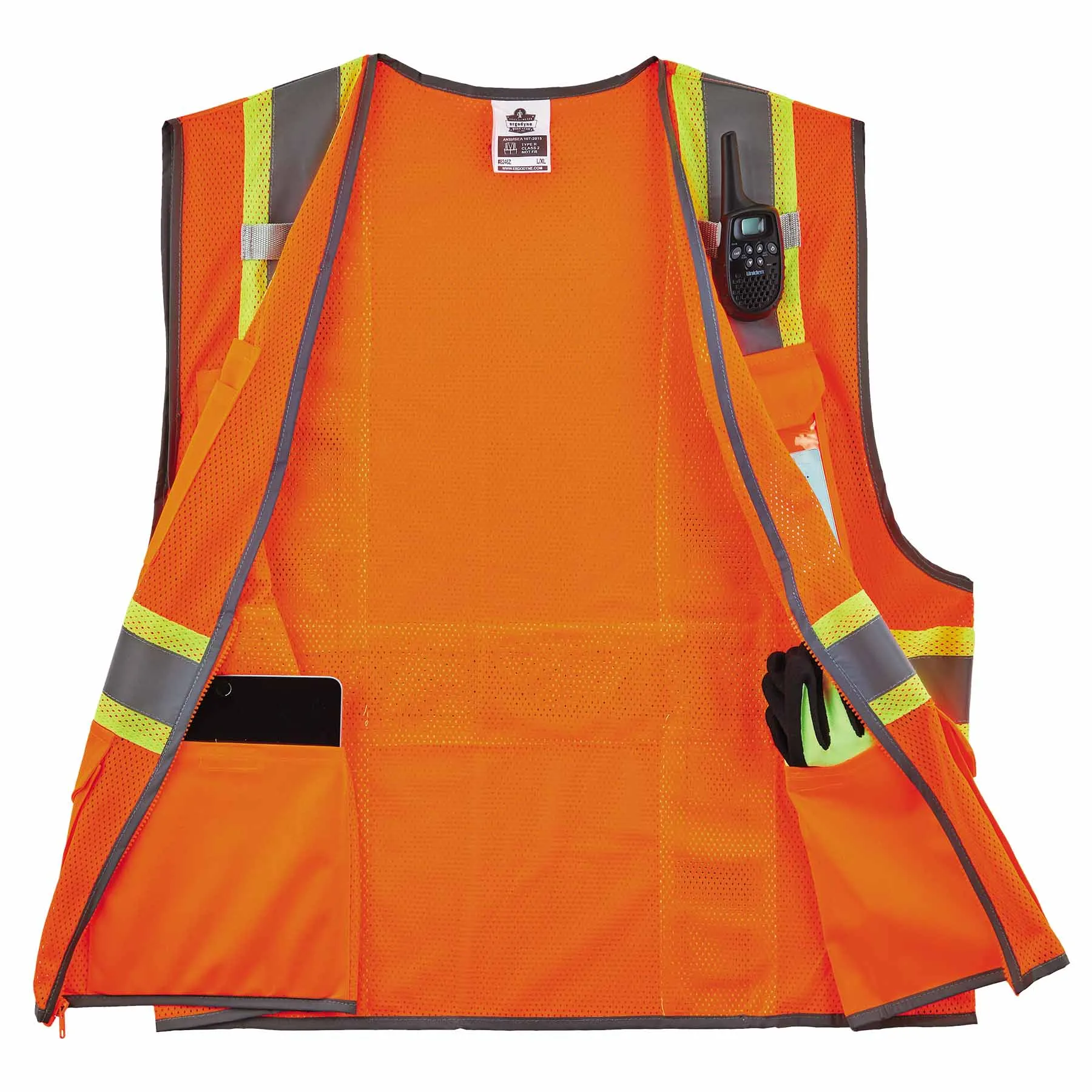 Ergodyne 24577 8246Z-S 3XL Orange Class 2 Two-Tone Mesh Vest - Single Size