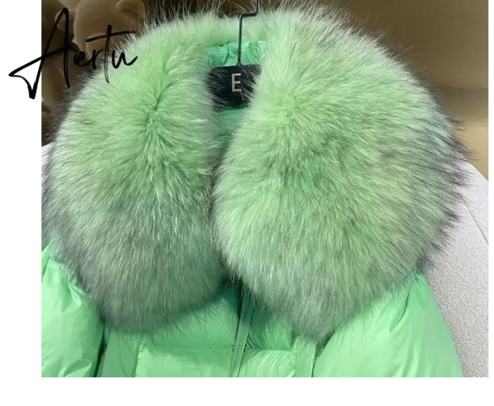 European Version Winter New Light Luxury All-match Big Fur Collar Loose Women's Long-Sleeved Bread Korean Version Down Jack