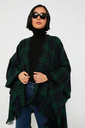 Exclusive Blackwatch Tartan Ruana Poncho