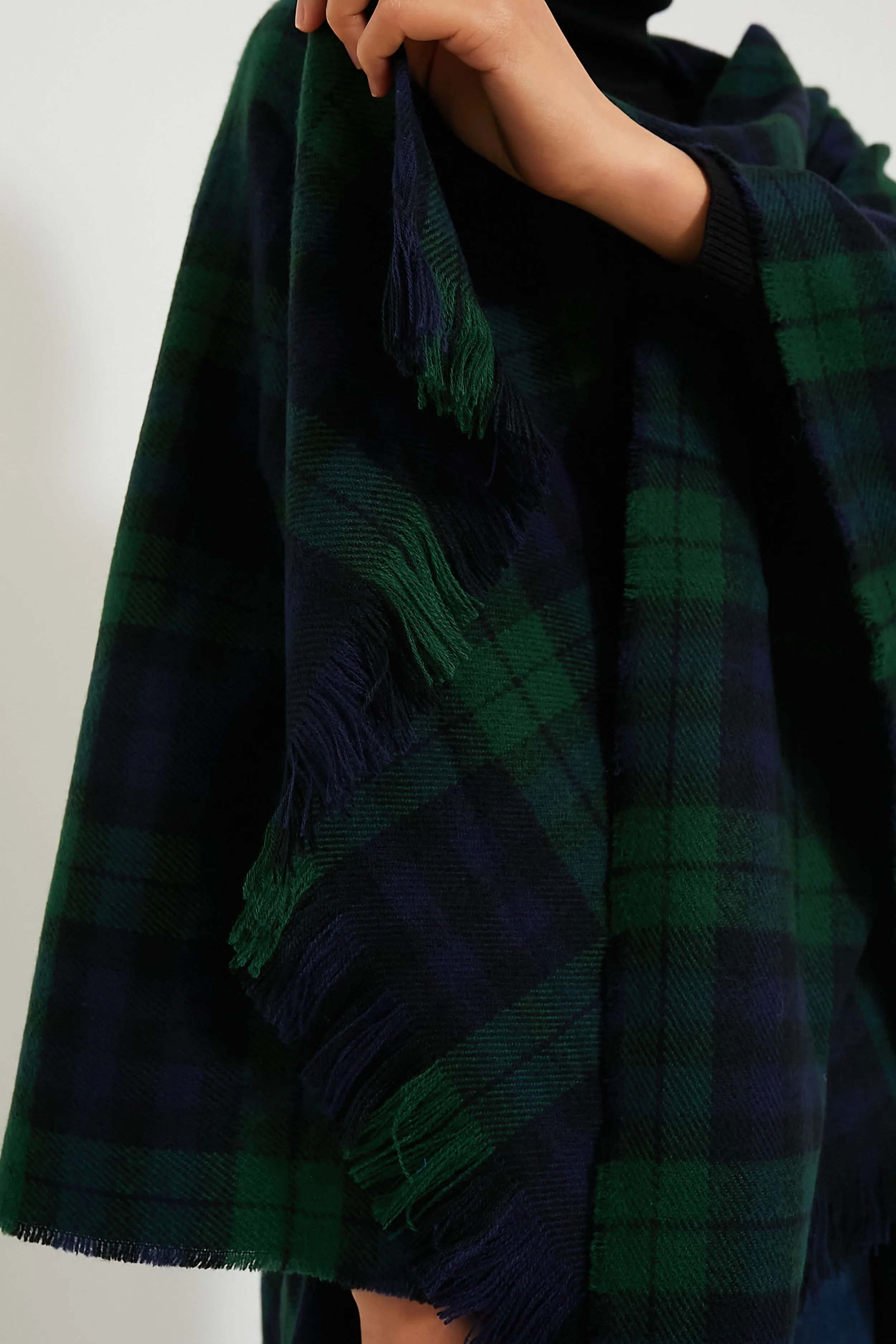 Exclusive Blackwatch Tartan Ruana Poncho