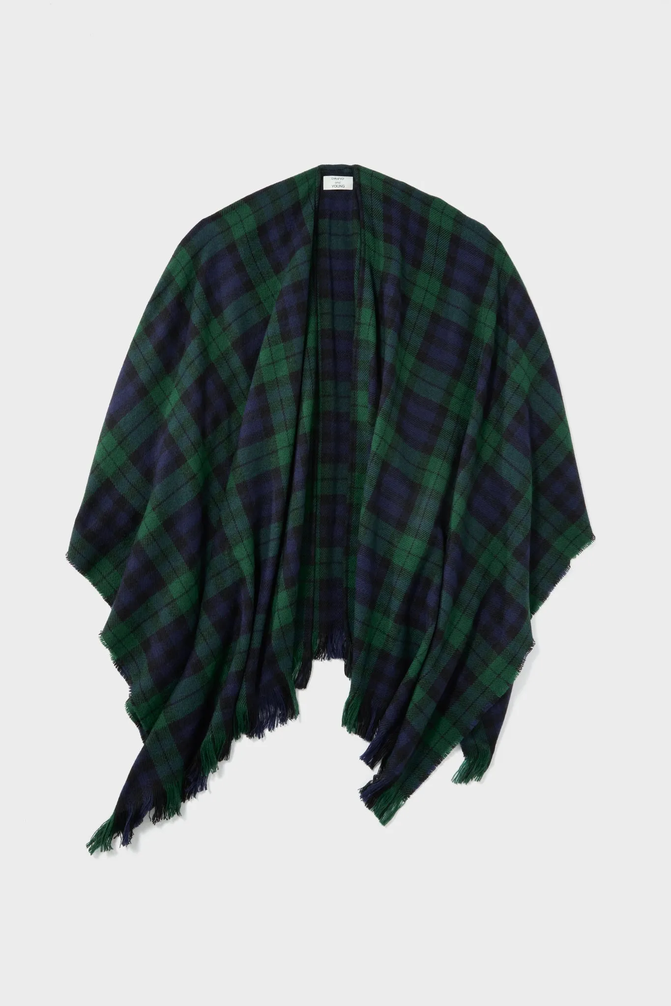 Exclusive Blackwatch Tartan Ruana Poncho