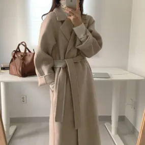 Fashionkova  outfit fall Korean Style Woolen Coat for Women Autumn and Winter New Small Mid-Length French Woolen Coat