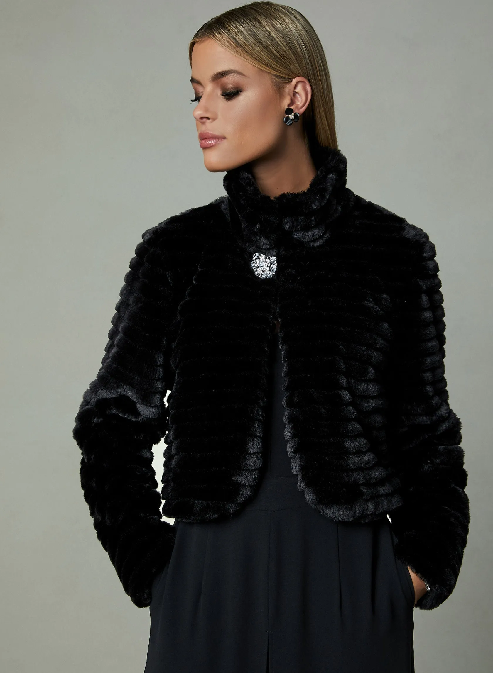 FAUX FUR BOLERO