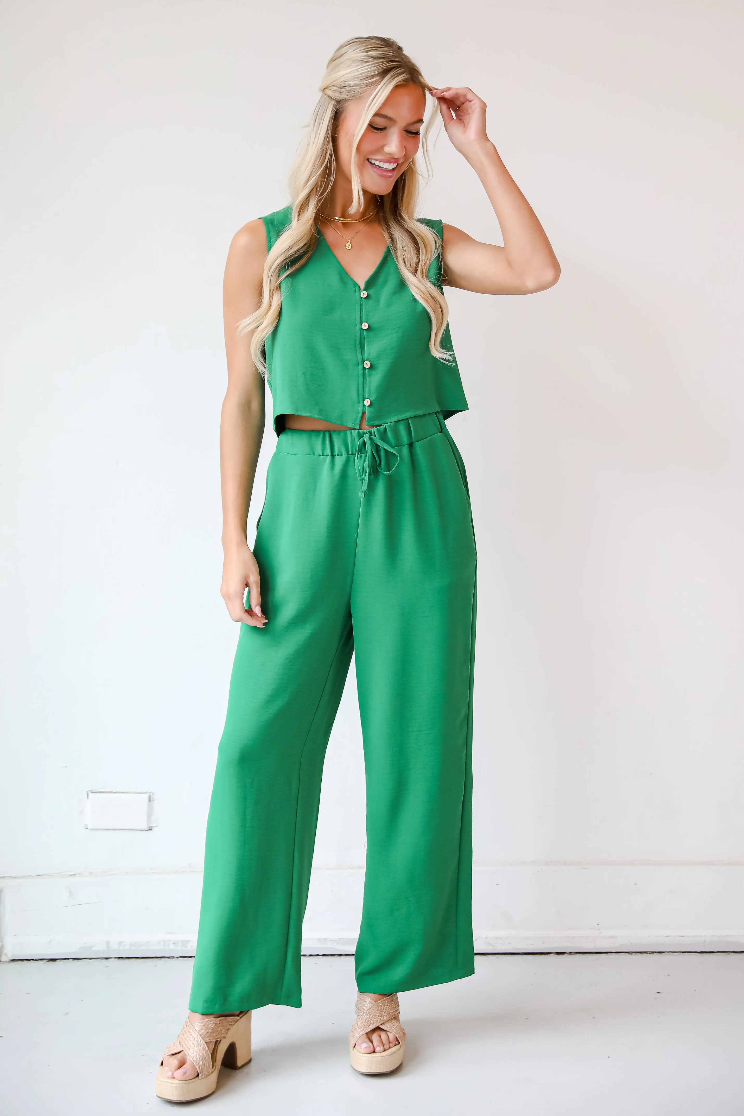 FINAL SALE - Cute Possibilities Green Pants - DU DEAL