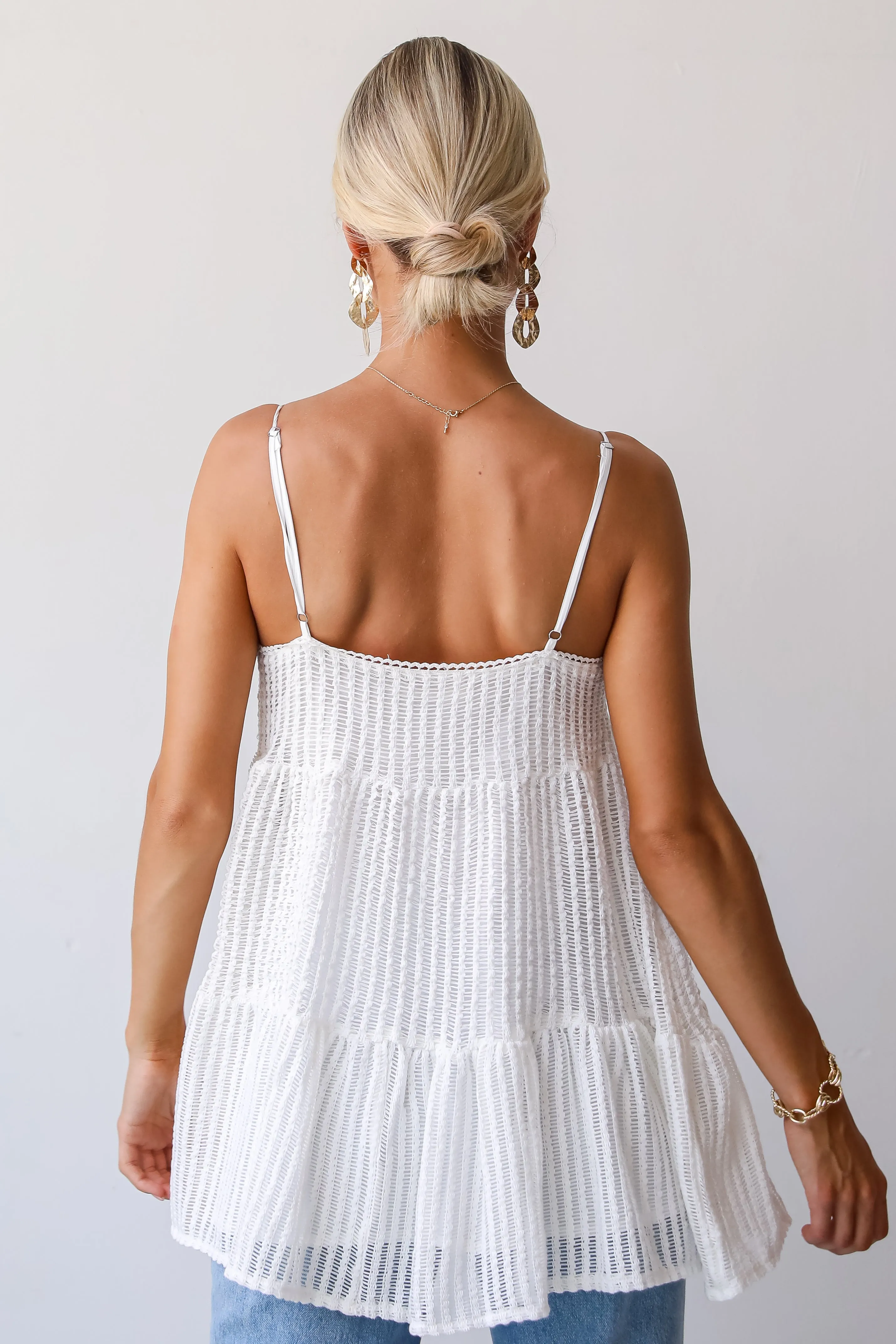 FINAL SALE - Expert Sweetness White Crochet Knit Tunic