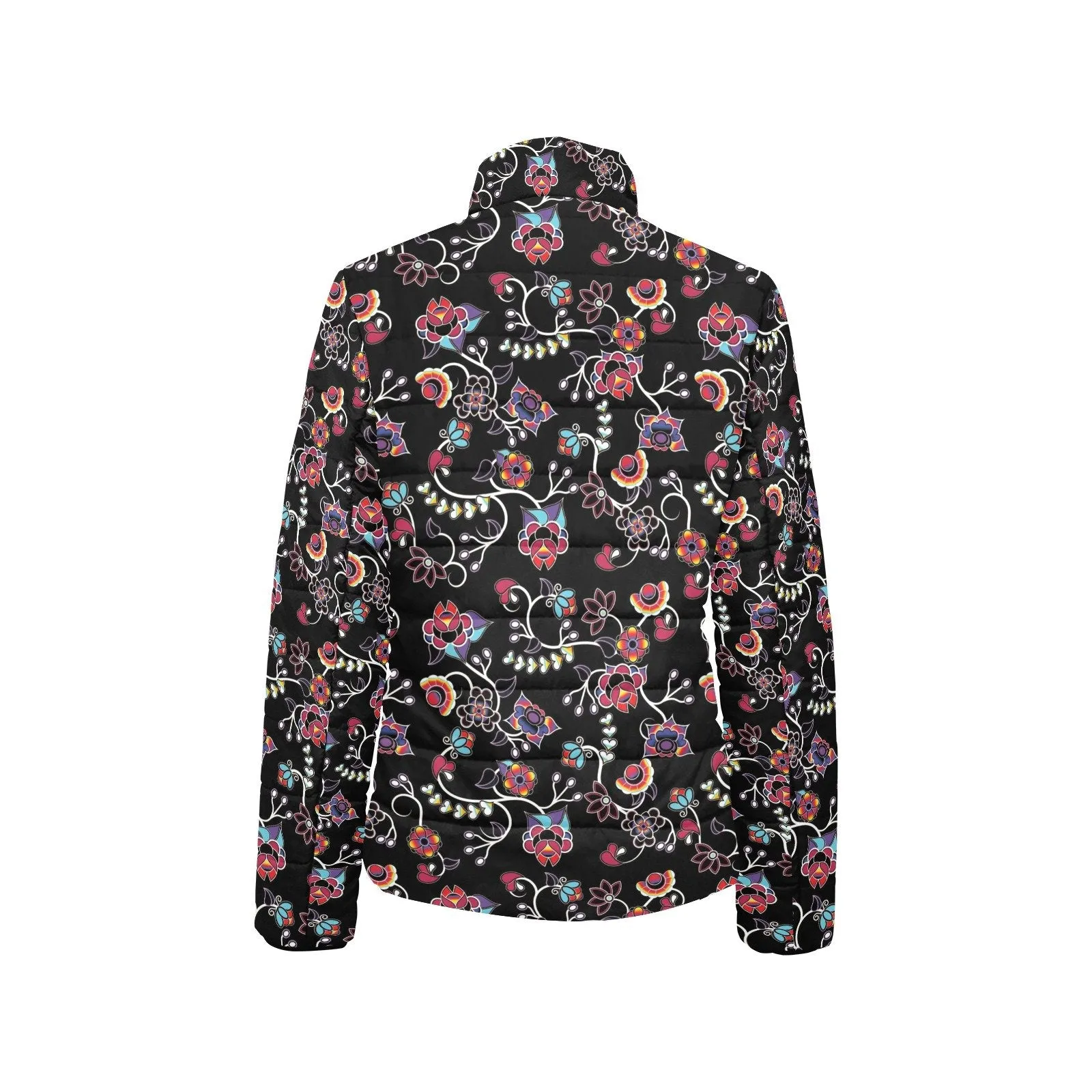 Floral Danseur Women's Stand Collar Padded Jacket