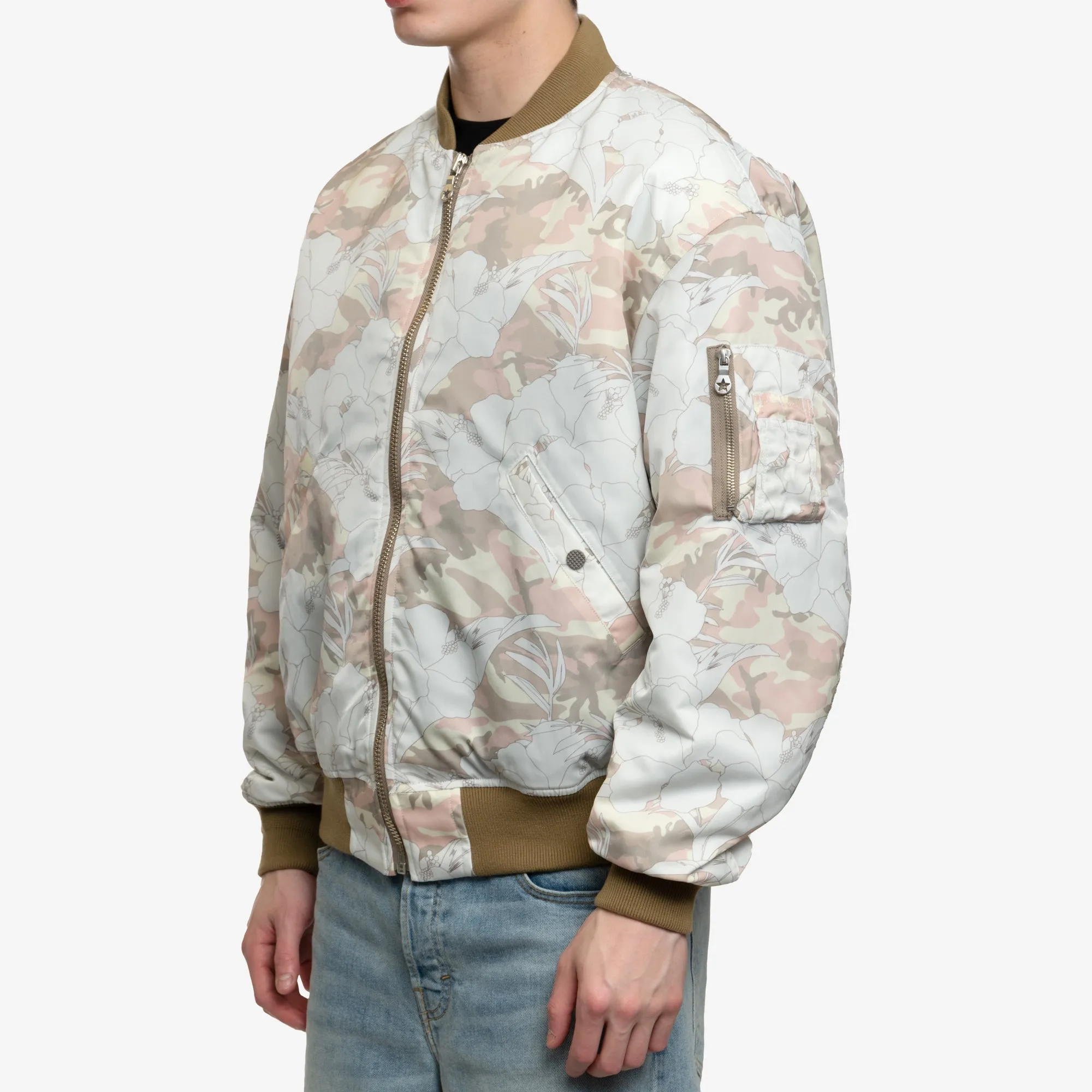 Flower Camo Bomber Jacket