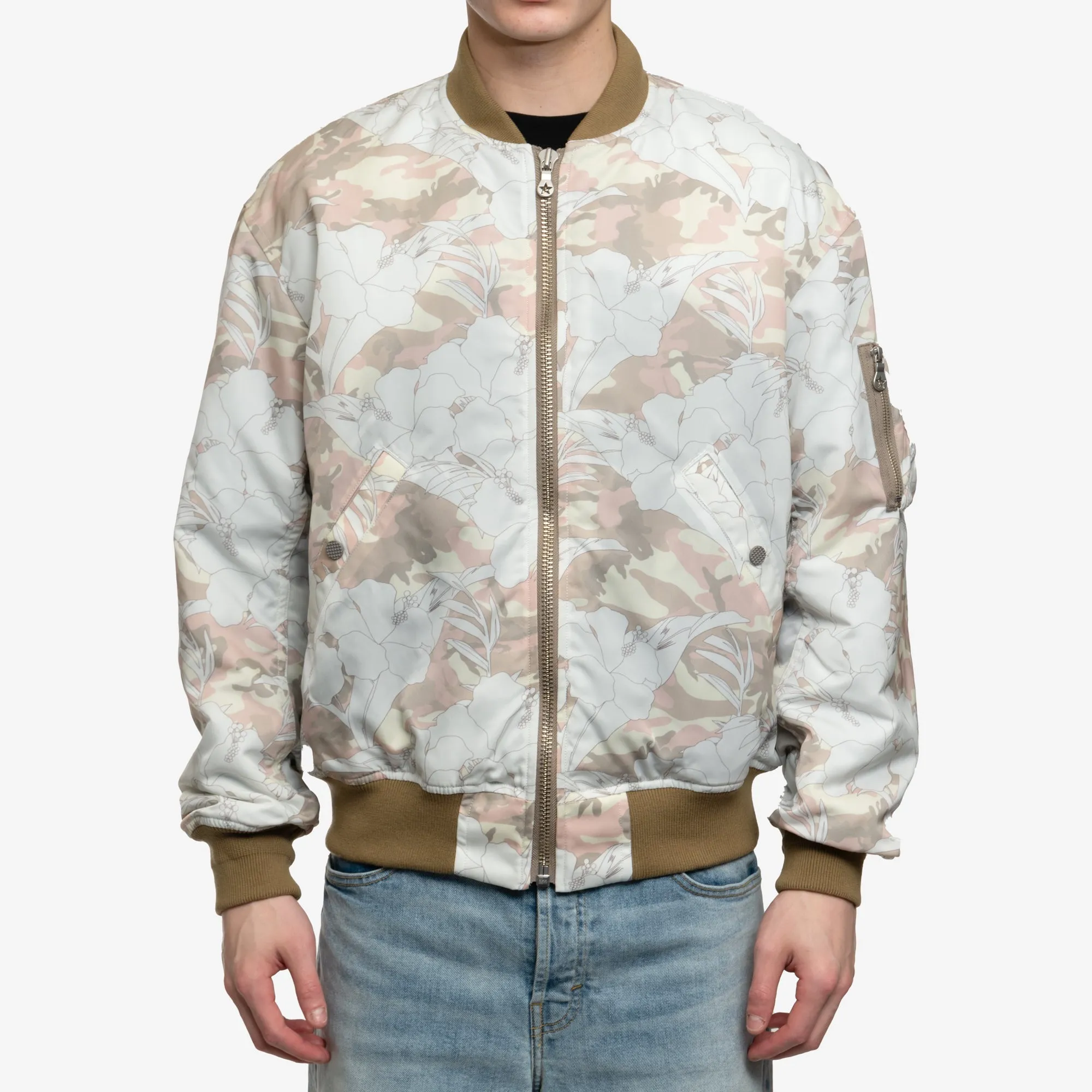 Flower Camo Bomber Jacket