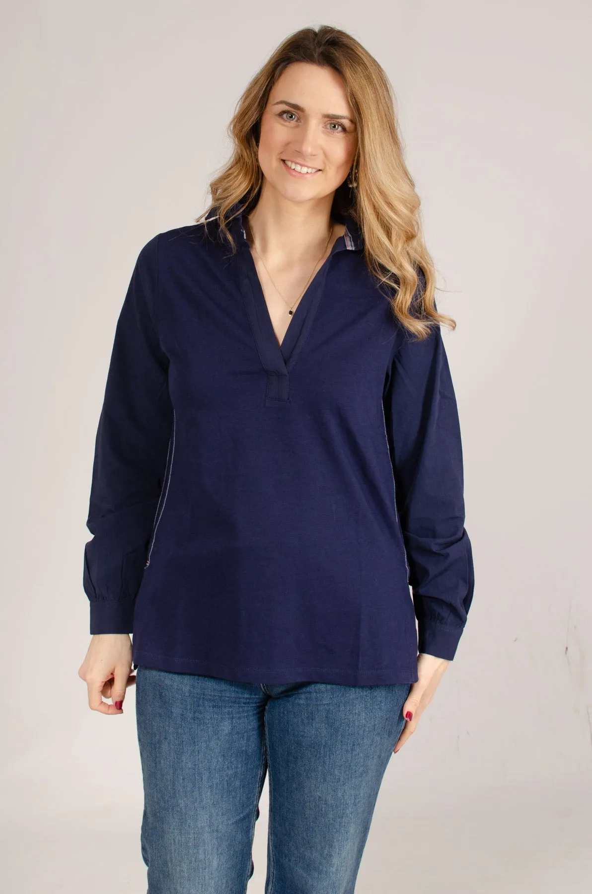 'Fran' Cotton Jersey Tunic Shirt