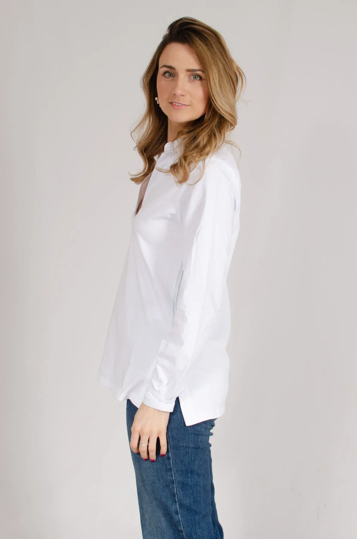 'Fran' Cotton Jersey Tunic Shirt