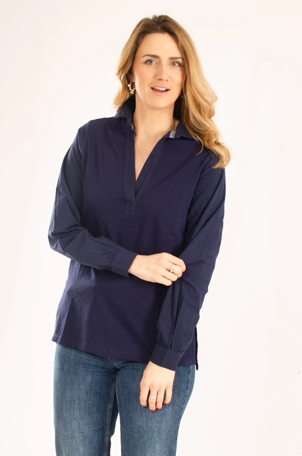 'Fran' Cotton Jersey Tunic Shirt