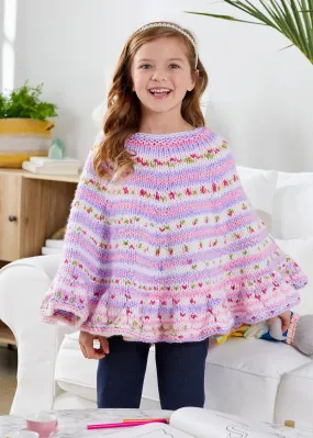 Free Rosy Day Poncho Pattern