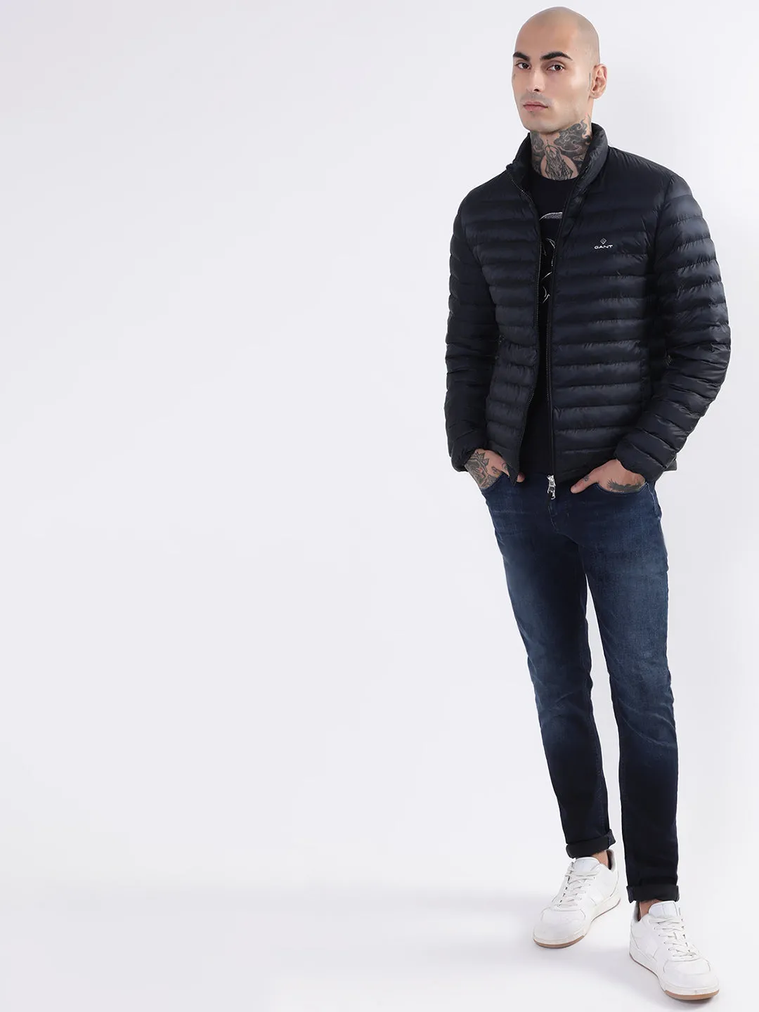 Gant Men Black Water Resistant Quilted Jacket