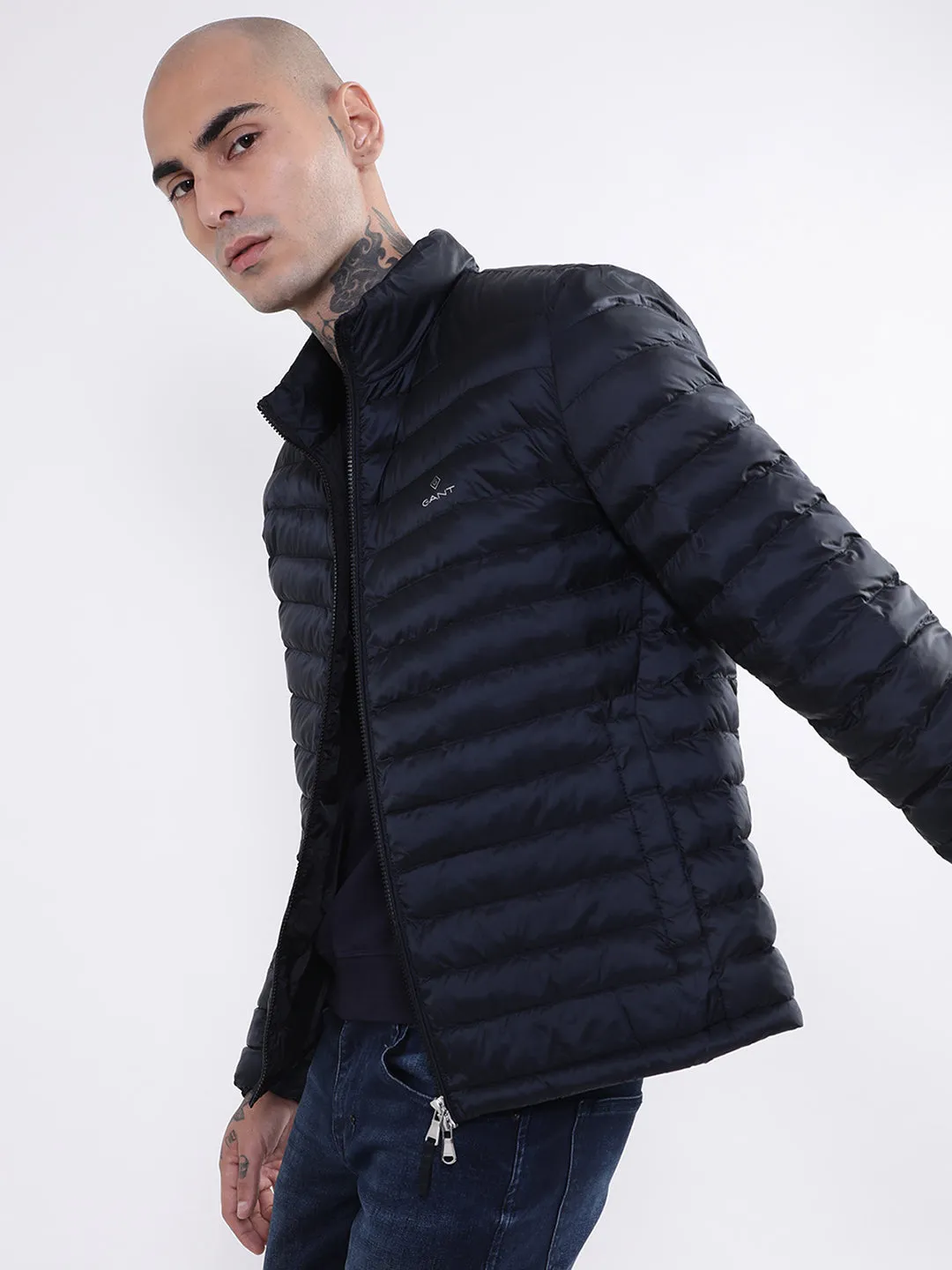 Gant Men Black Water Resistant Quilted Jacket