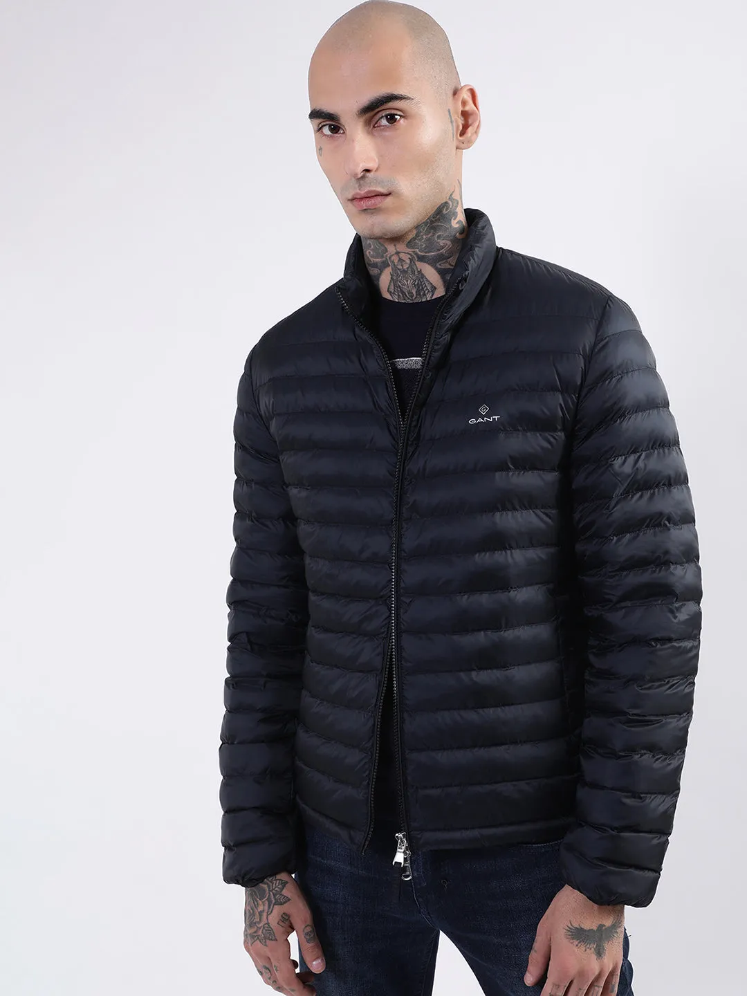 Gant Men Black Water Resistant Quilted Jacket