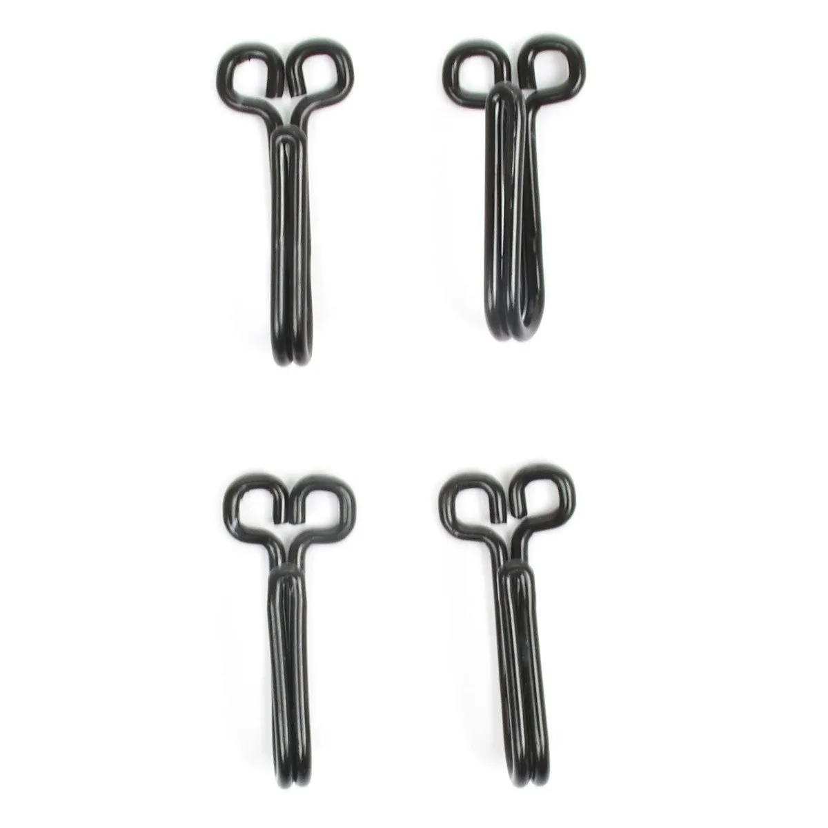 German WWII Tunic Aluminum Belt Hooks- Black (Set of 4)