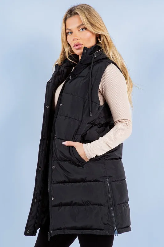 Gina Puffer Long Vest S-XL