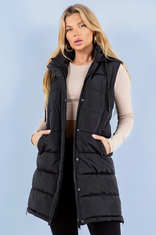 Gina Puffer Long Vest S-XL