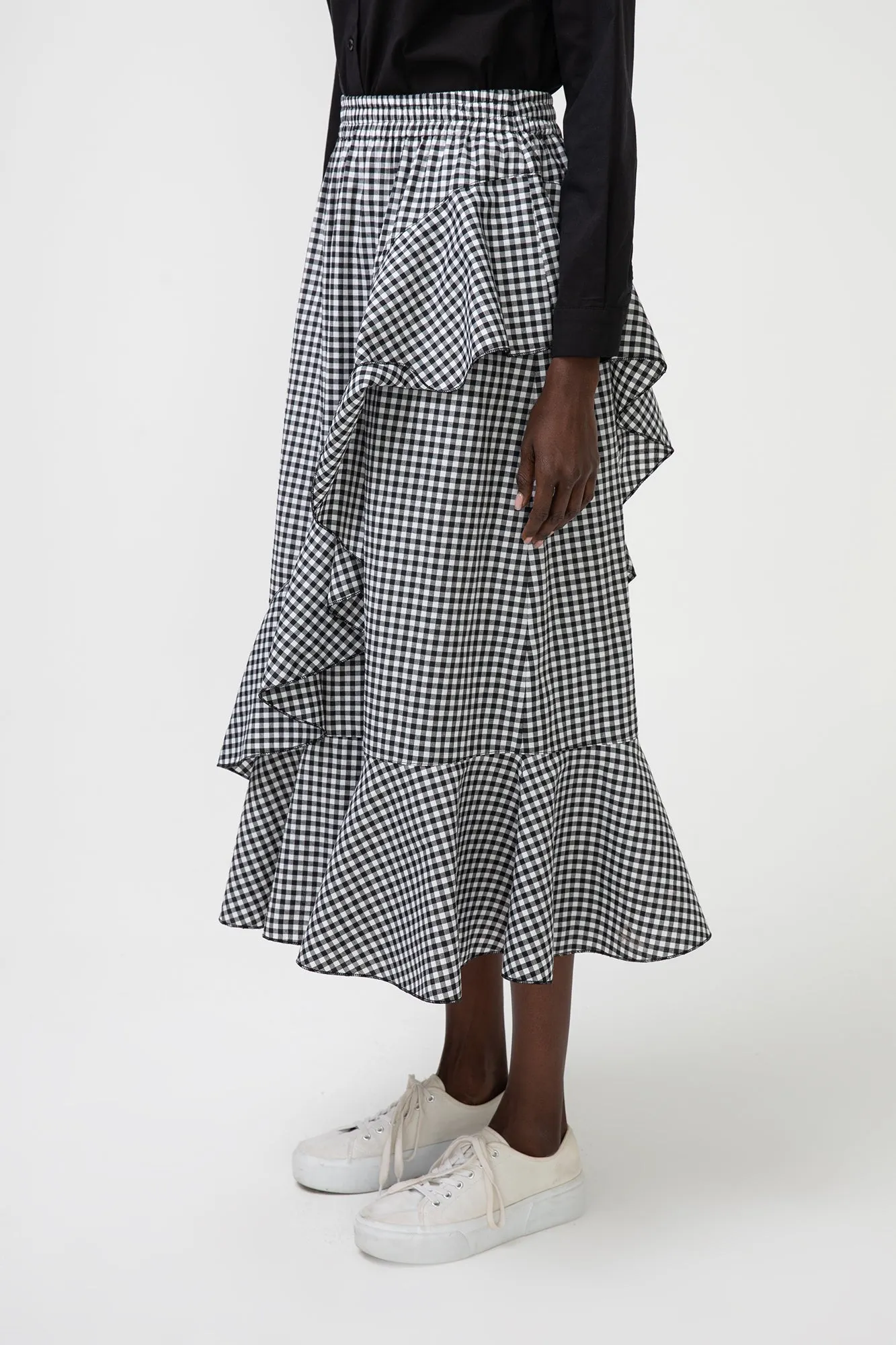 GINGHAM PRINT SKIRT