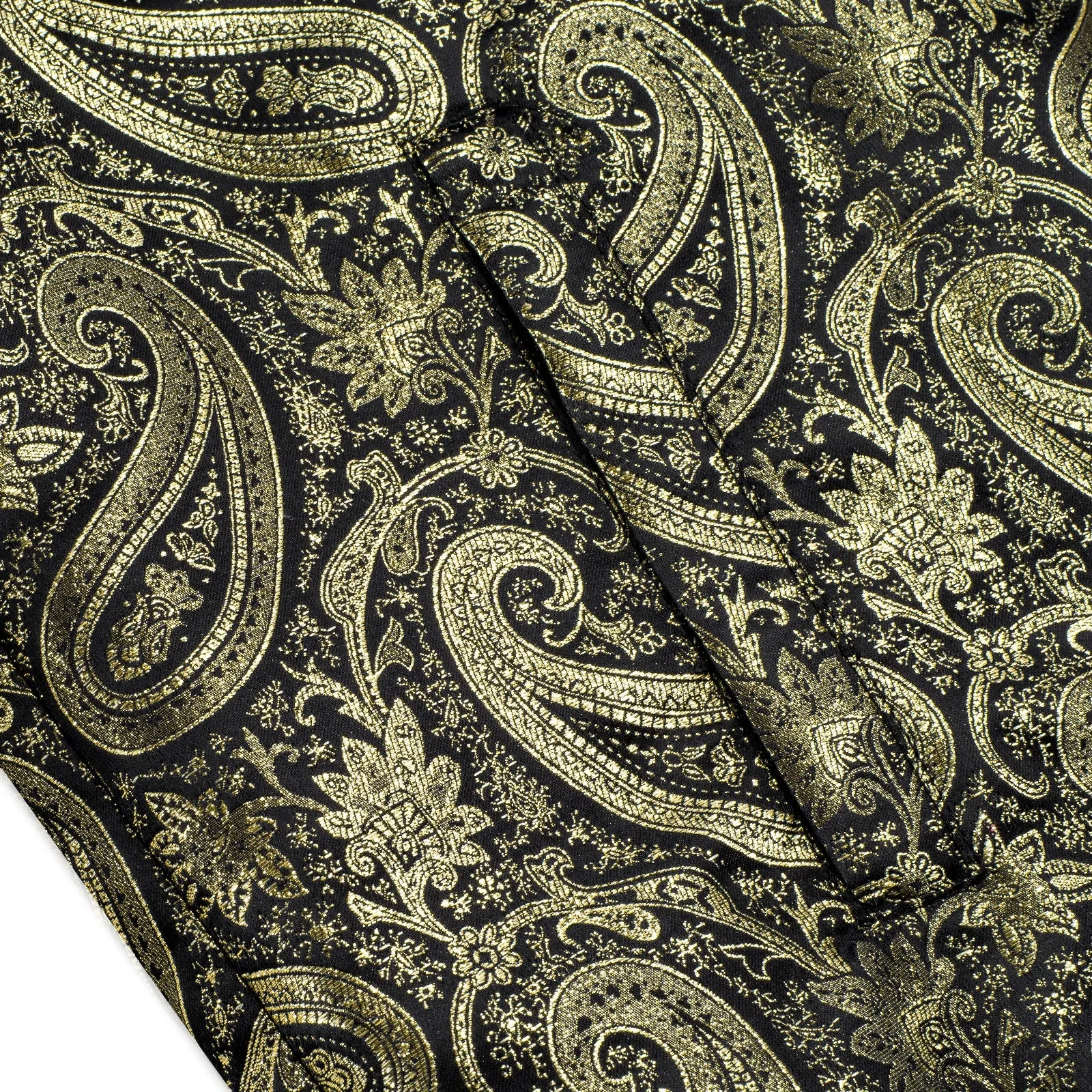 Gold Paisley Silk Bomber Jacket