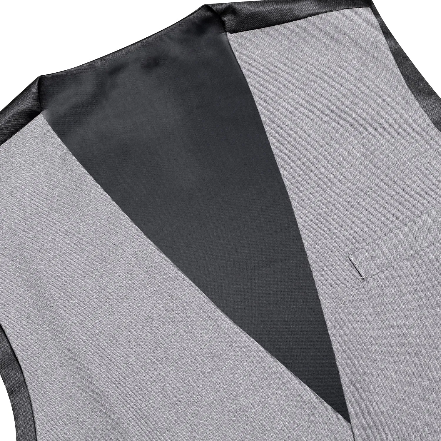 Grey Solid Splicing Jacquard Men's Vest