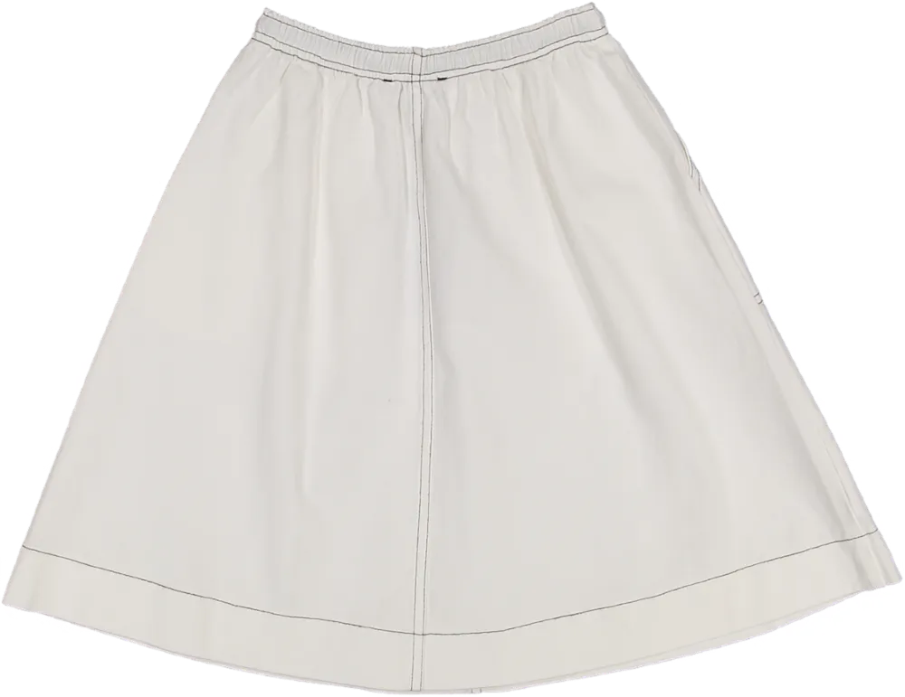 GS24440-WHITE DENIM-SKIRT LUELLA COUTURE