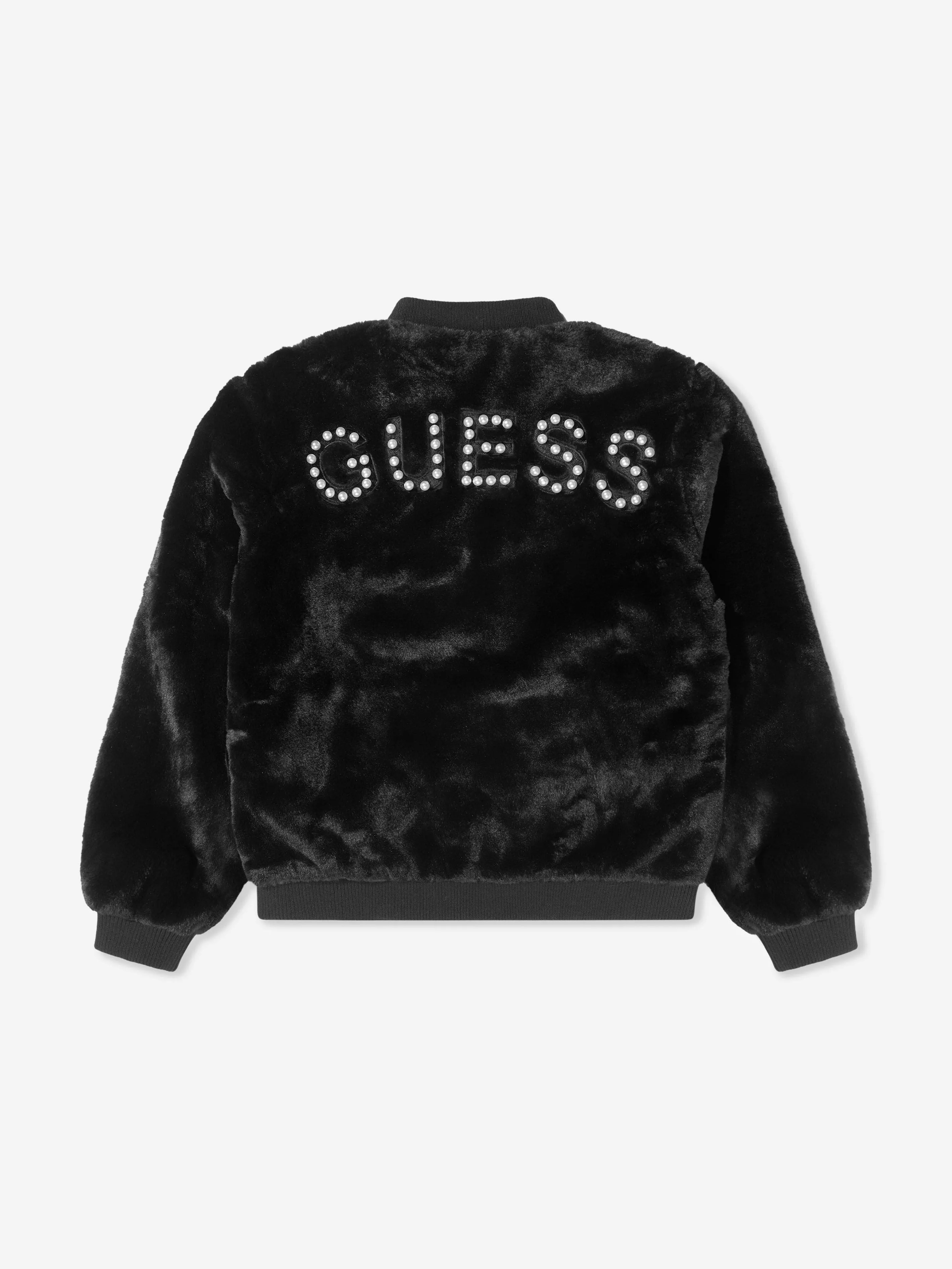 Guess Girls Faux Fur Bomber Jacket