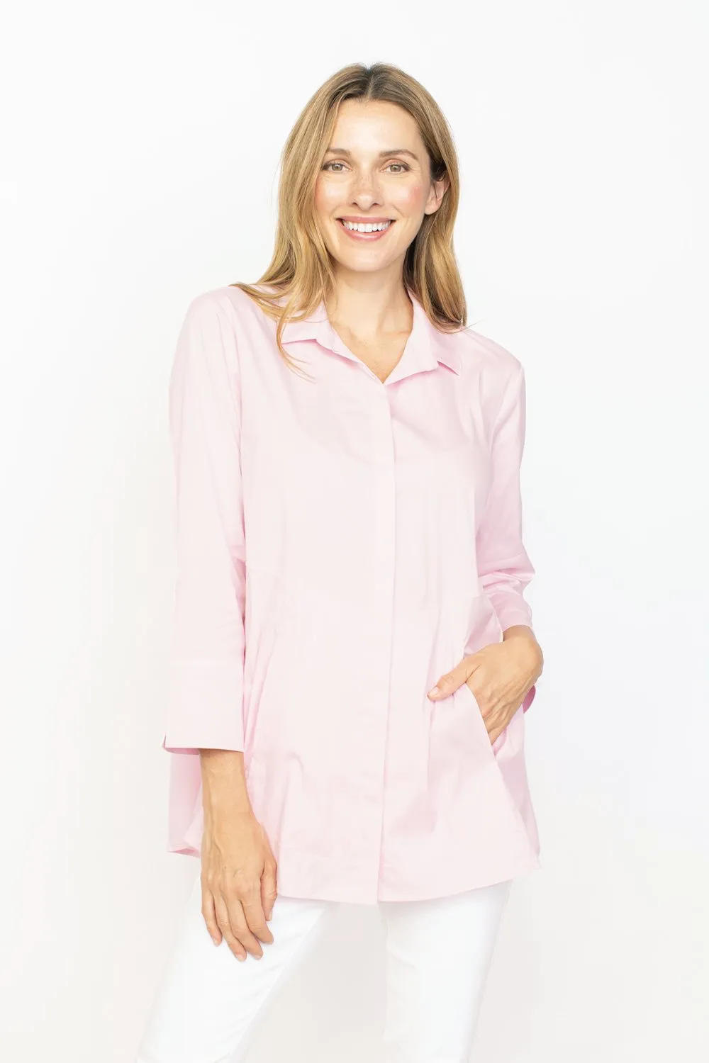 Habitat, 15019 Hidden Placket Shirt, Peony