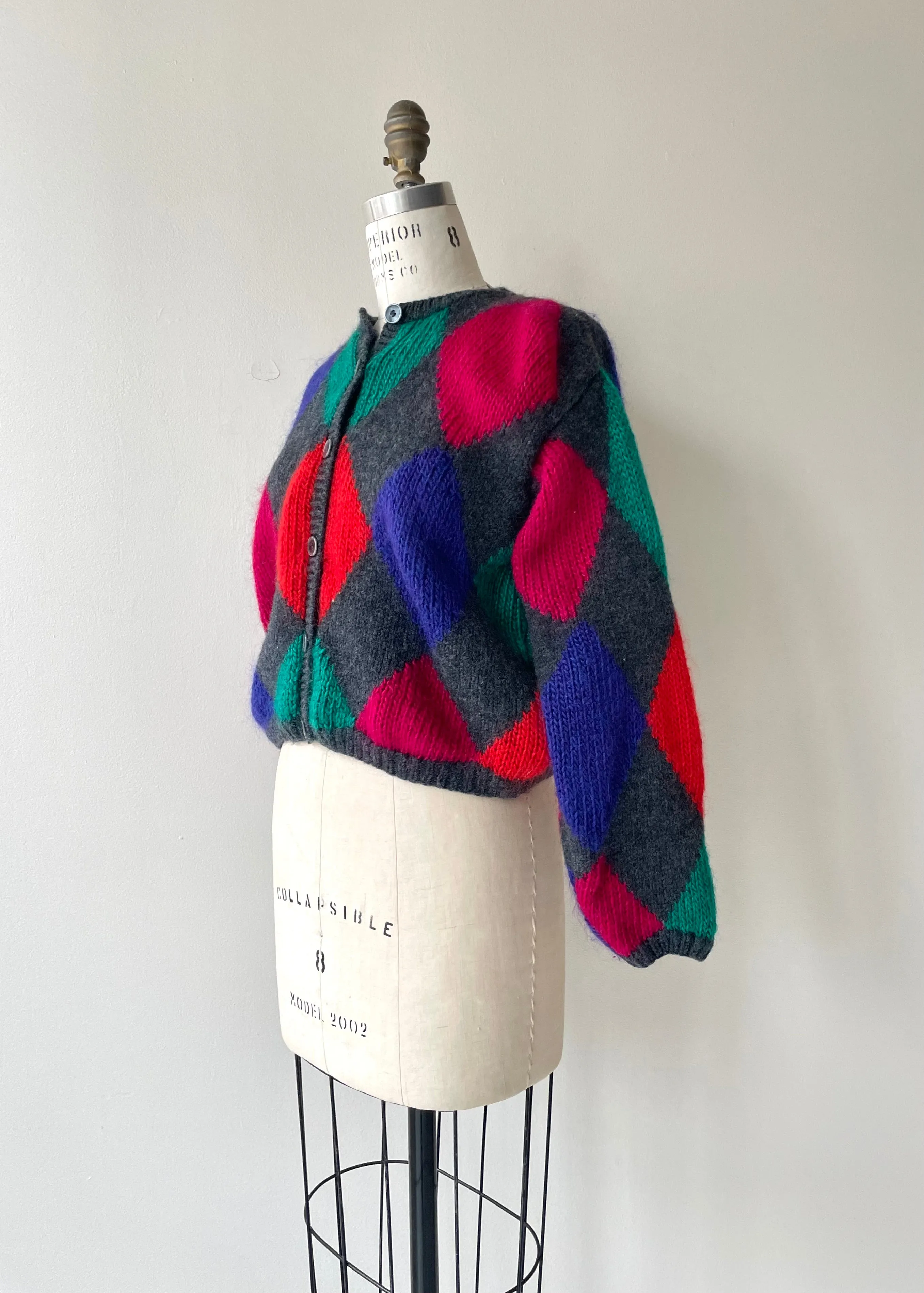 Harlequin Mohair & Wool Cardigan