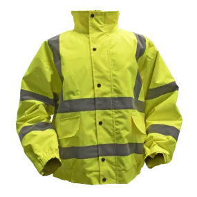 Hi-Vis Yellow Jacket with Quilted Lining & Elasticated Waist - XX-Large