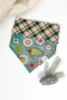 Holiday Cookies And Plaid Reversible Bandana