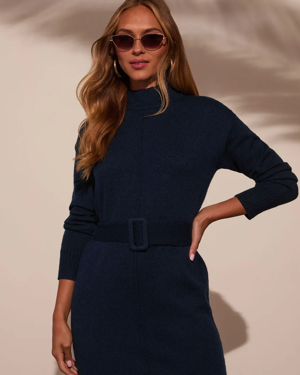 Huntley Mockneck Midi Sweater Dress