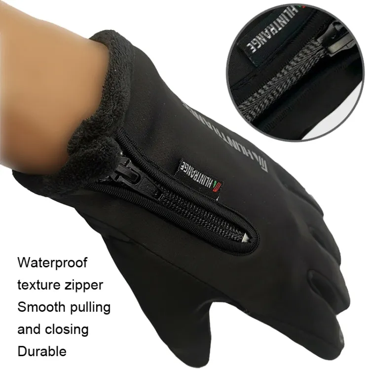 HUNTRANGE A022 Outdoor Waterproof Touch Screen Riding Keep Warm Gloves, Size: S(Gray)