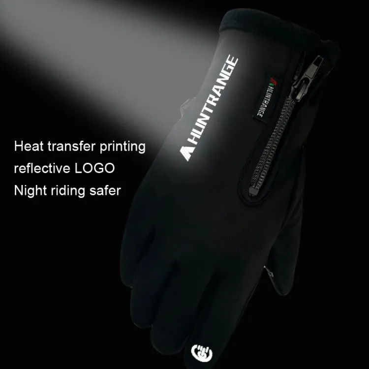 HUNTRANGE A022 Outdoor Waterproof Touch Screen Riding Keep Warm Gloves, Size: S(Gray)