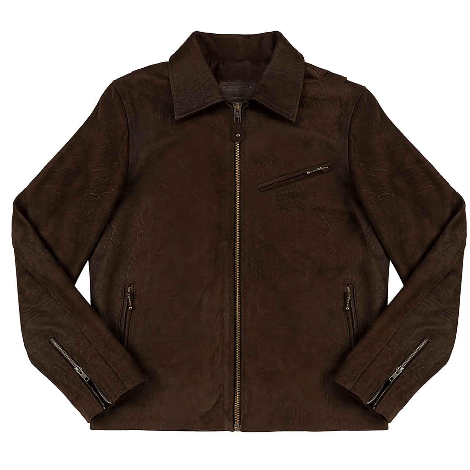 INDIANA DUNES MOTO LEATHER JACKET- AGED BROWN