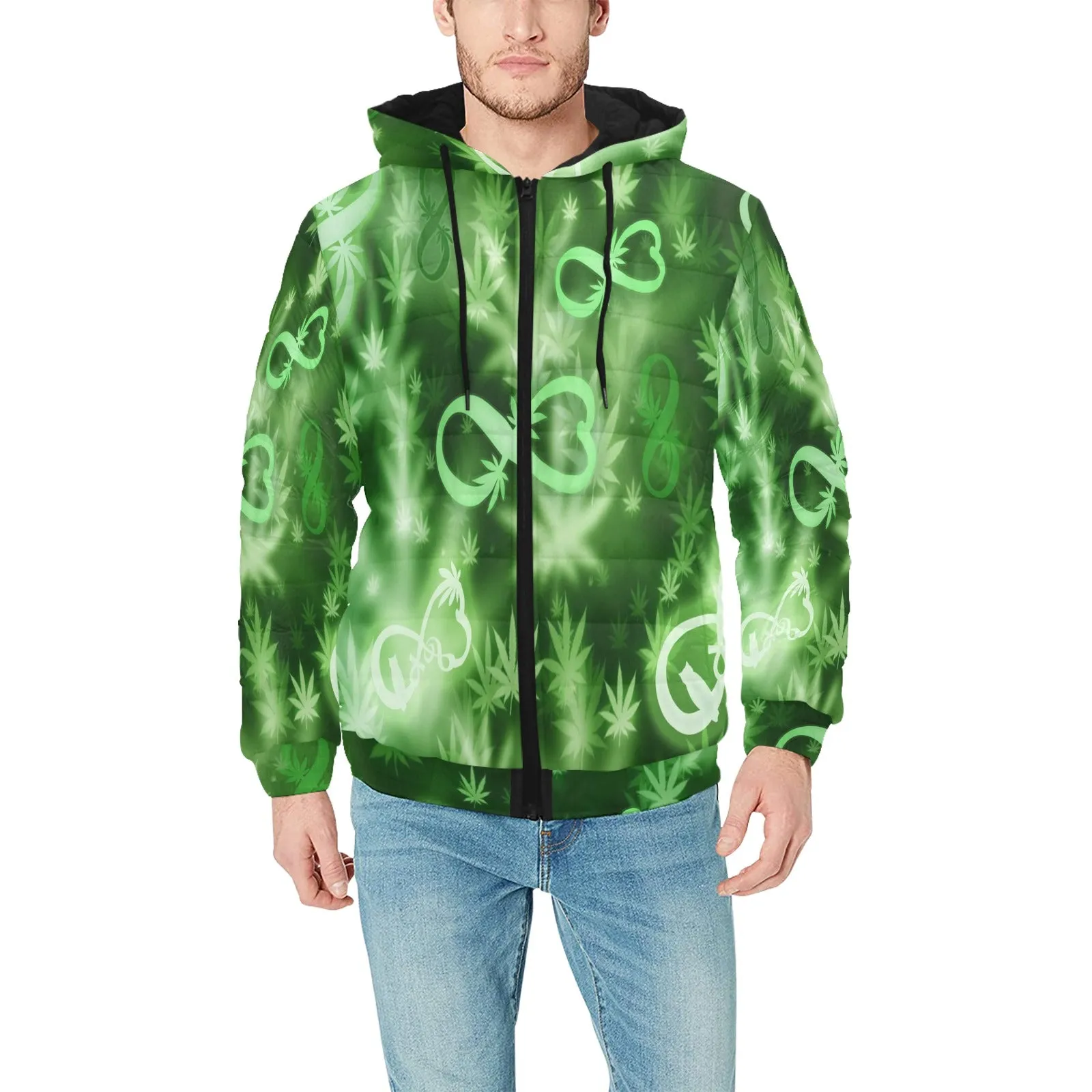 INFINITY GREEN Men's Padded Hooded Jacket