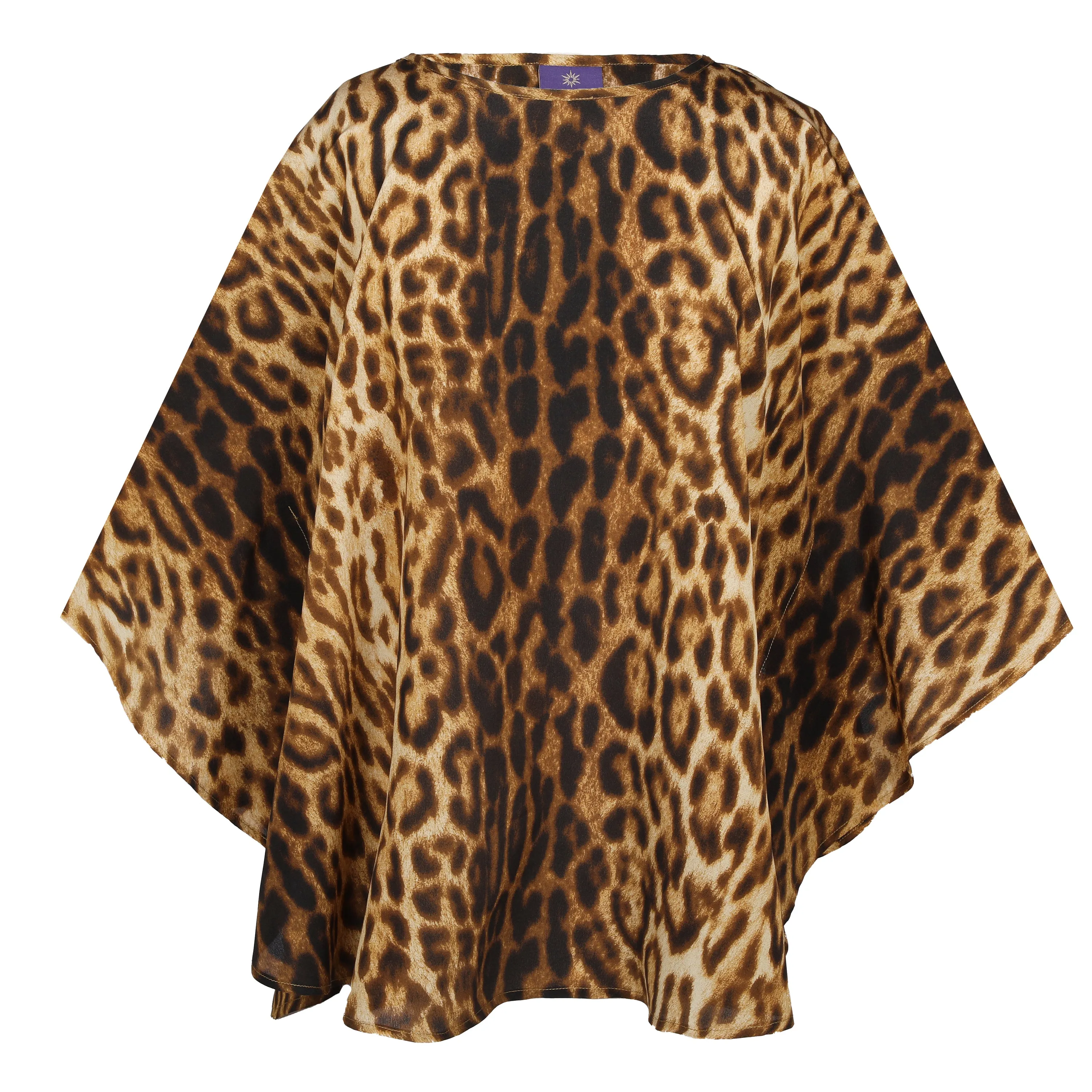 Jeanie Jaguar Italian Silk Poncho