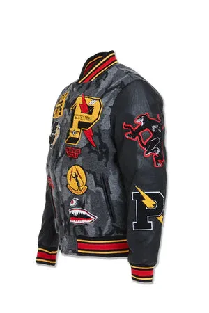 JORDAN CRAIG HELLCAT VARSITY JACKET CAMO BLACK