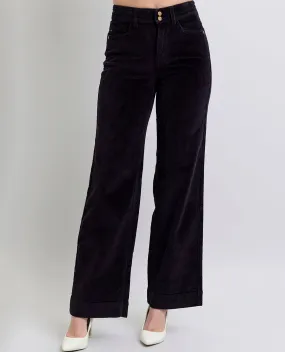 Judy Blue Corduroy Wide Leg Trouser Pant