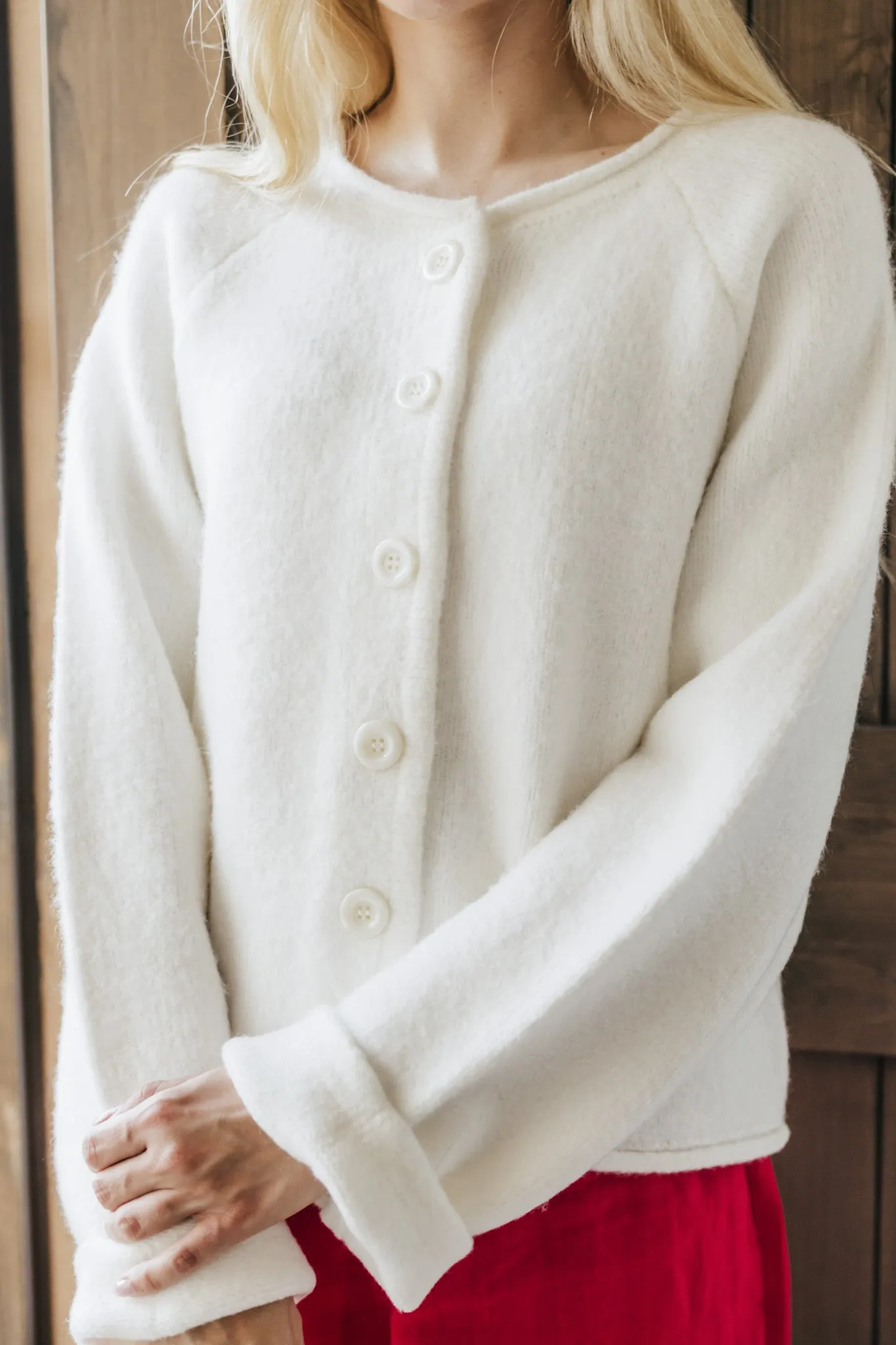 Juliette Cardigan in Sky Cloud White