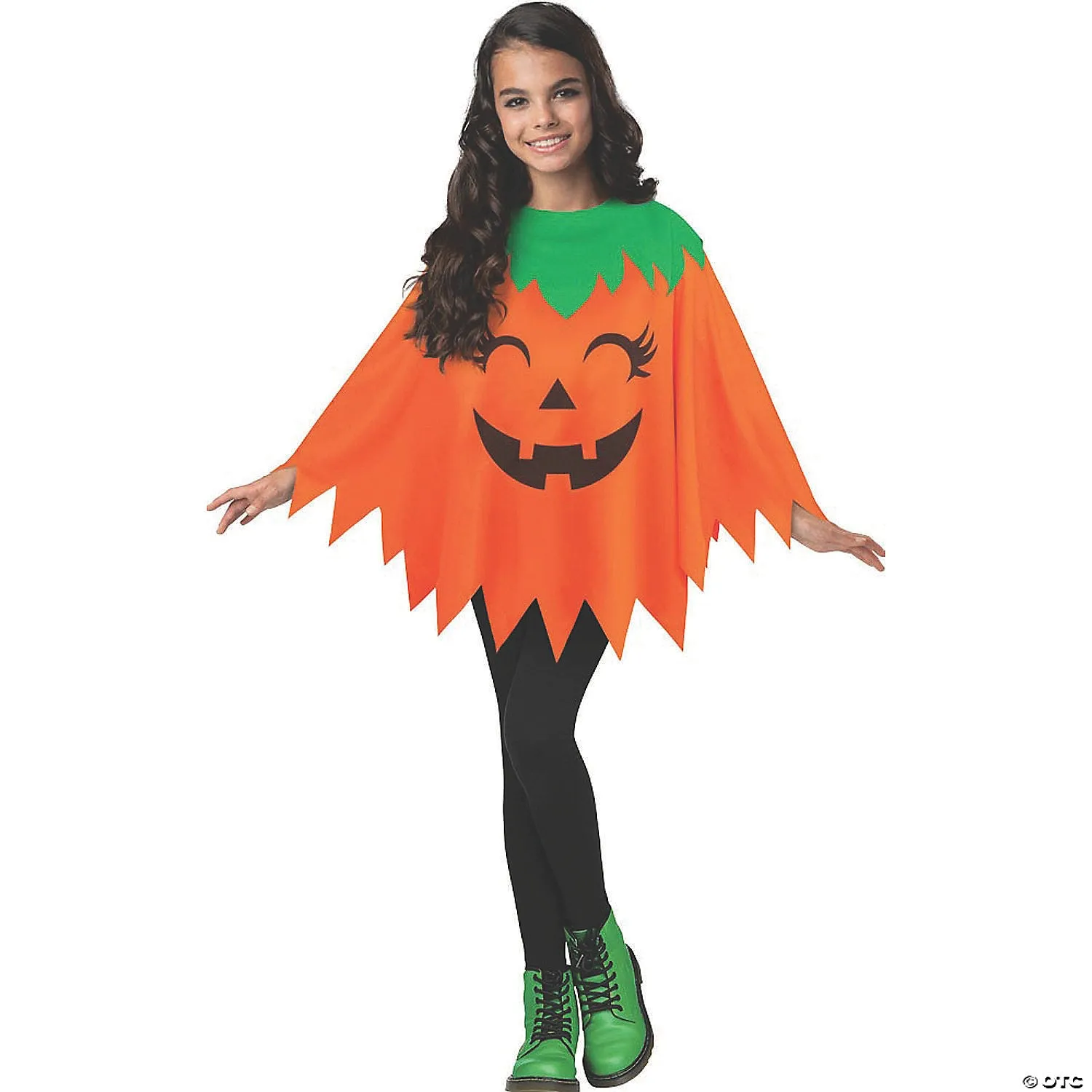 Kids Pumpkin Poncho