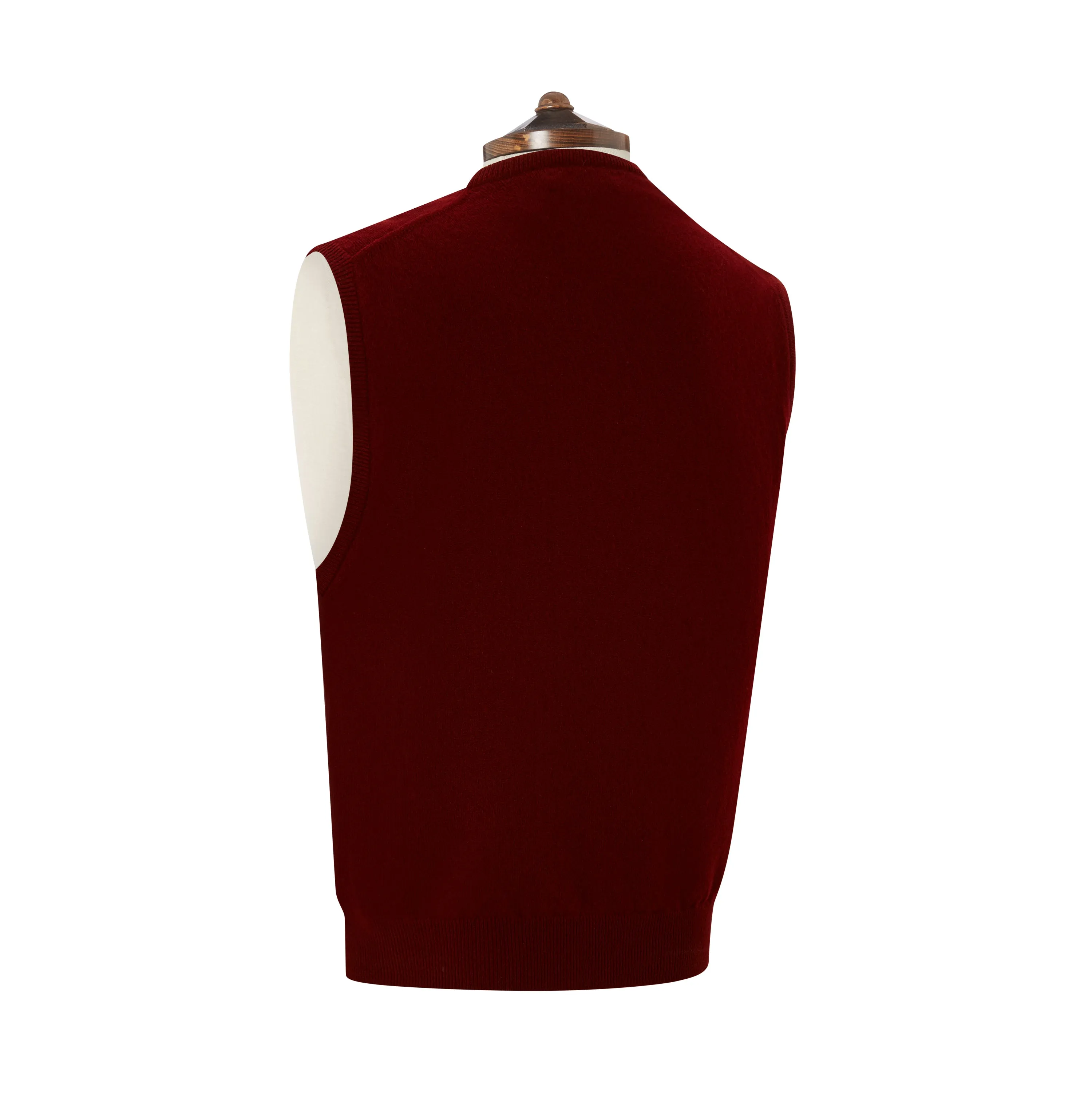 Kirton Burgundy Knitted Cashmere Vest