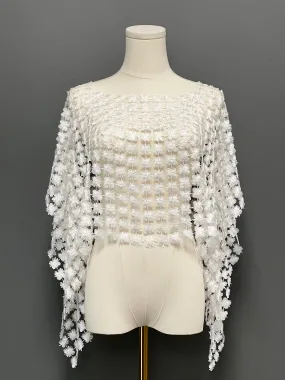 Lace Poncho  (White)