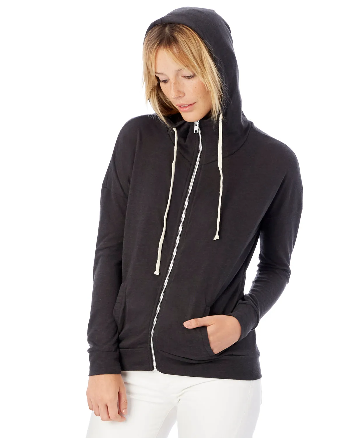 Ladies Mountain Logo Hoodie - Black