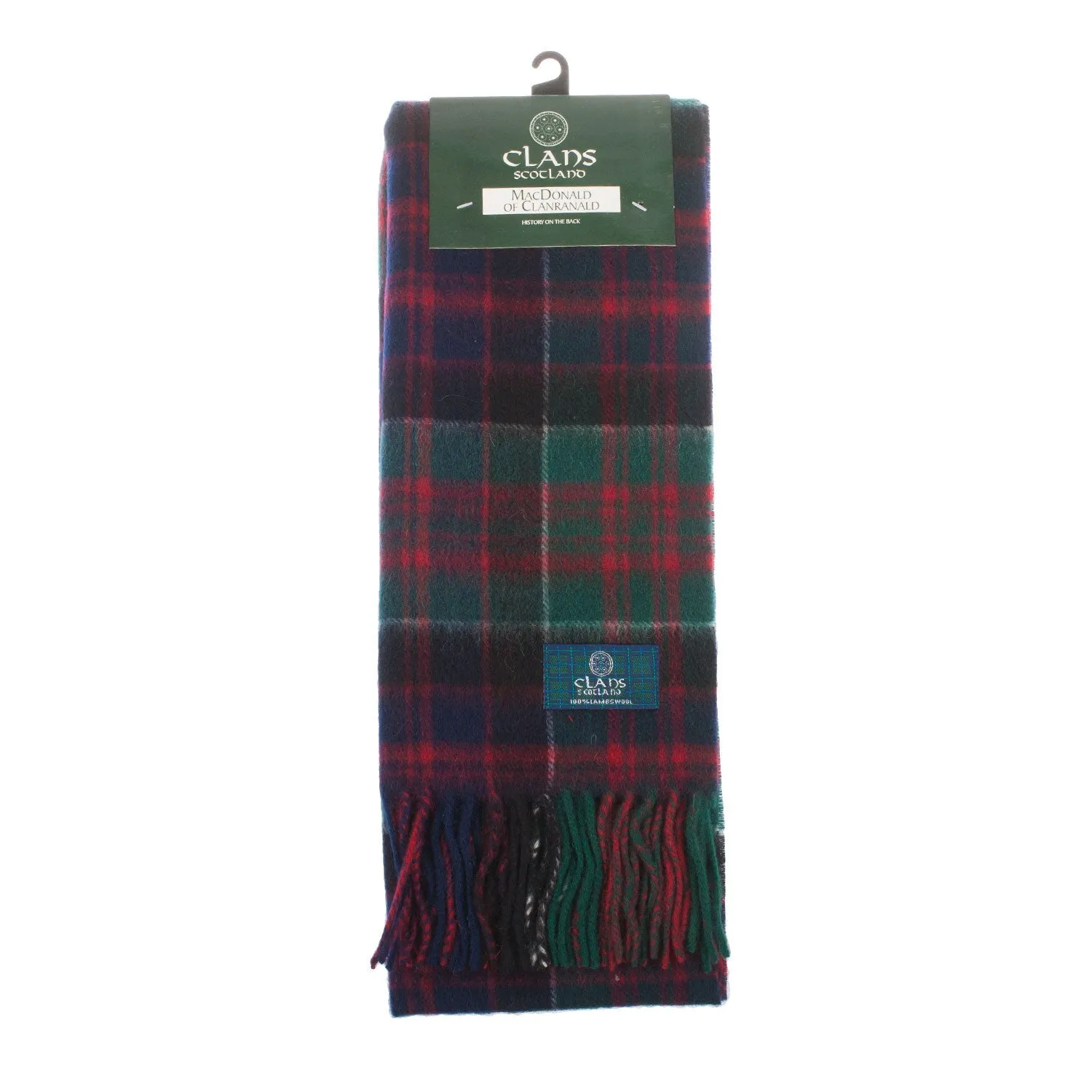 Lambswool Scottish Tartan Clan Scarf  Macdonald Of Clanranald