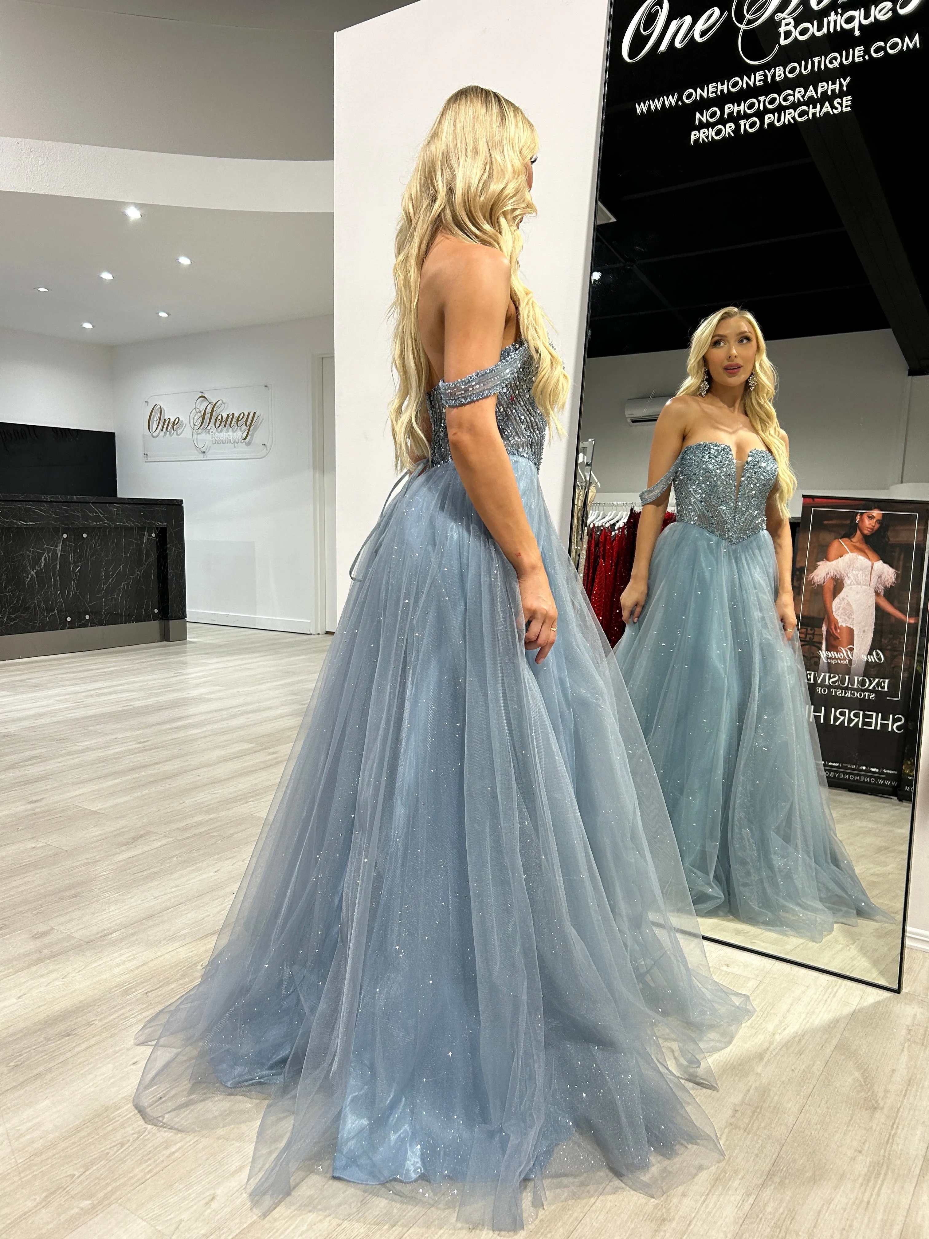 LEIA Strapless Bustier Tulle A-Line Ball Gown Formal Dress